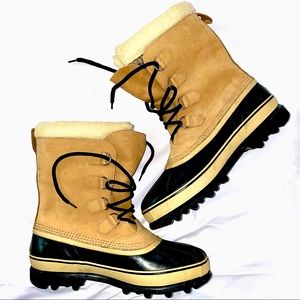 New Men’s 12 Waterproof Sorel Caribou Boots Tan